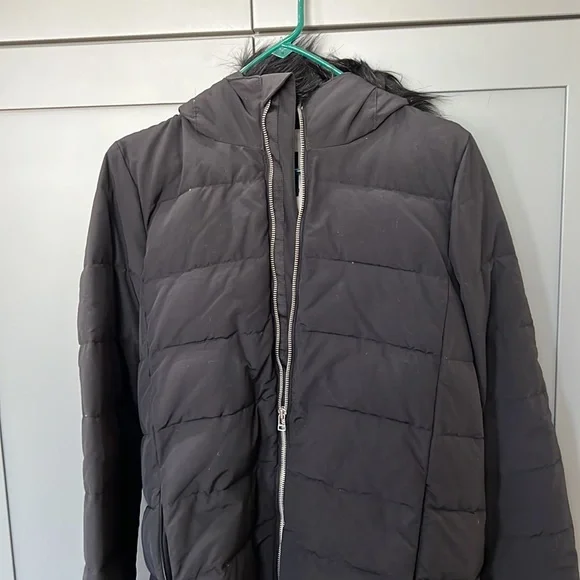 {GAP}Woman’s Sz M-Tall Black Primaloft Hooded Parka - Picture 3 of 10